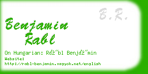 benjamin rabl business card